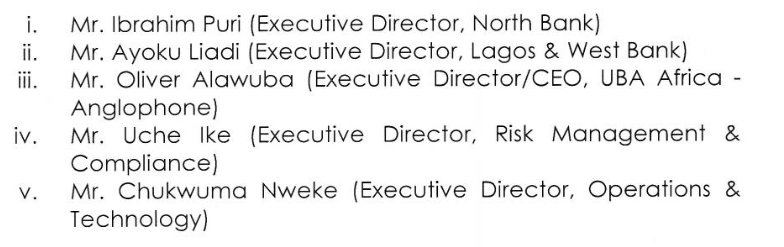 UBA New Directors