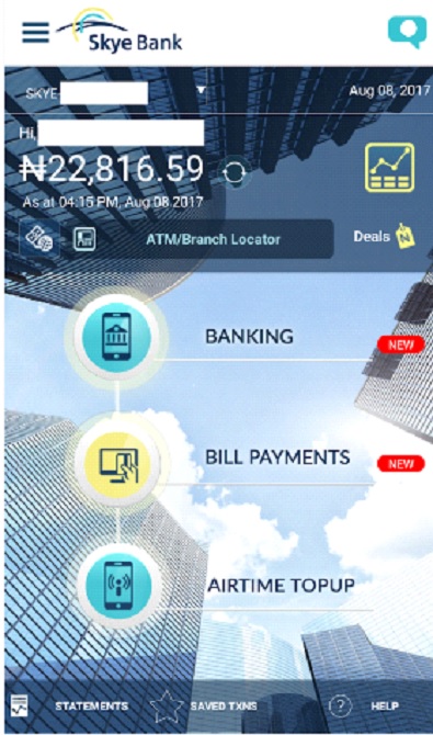 Skye bank app