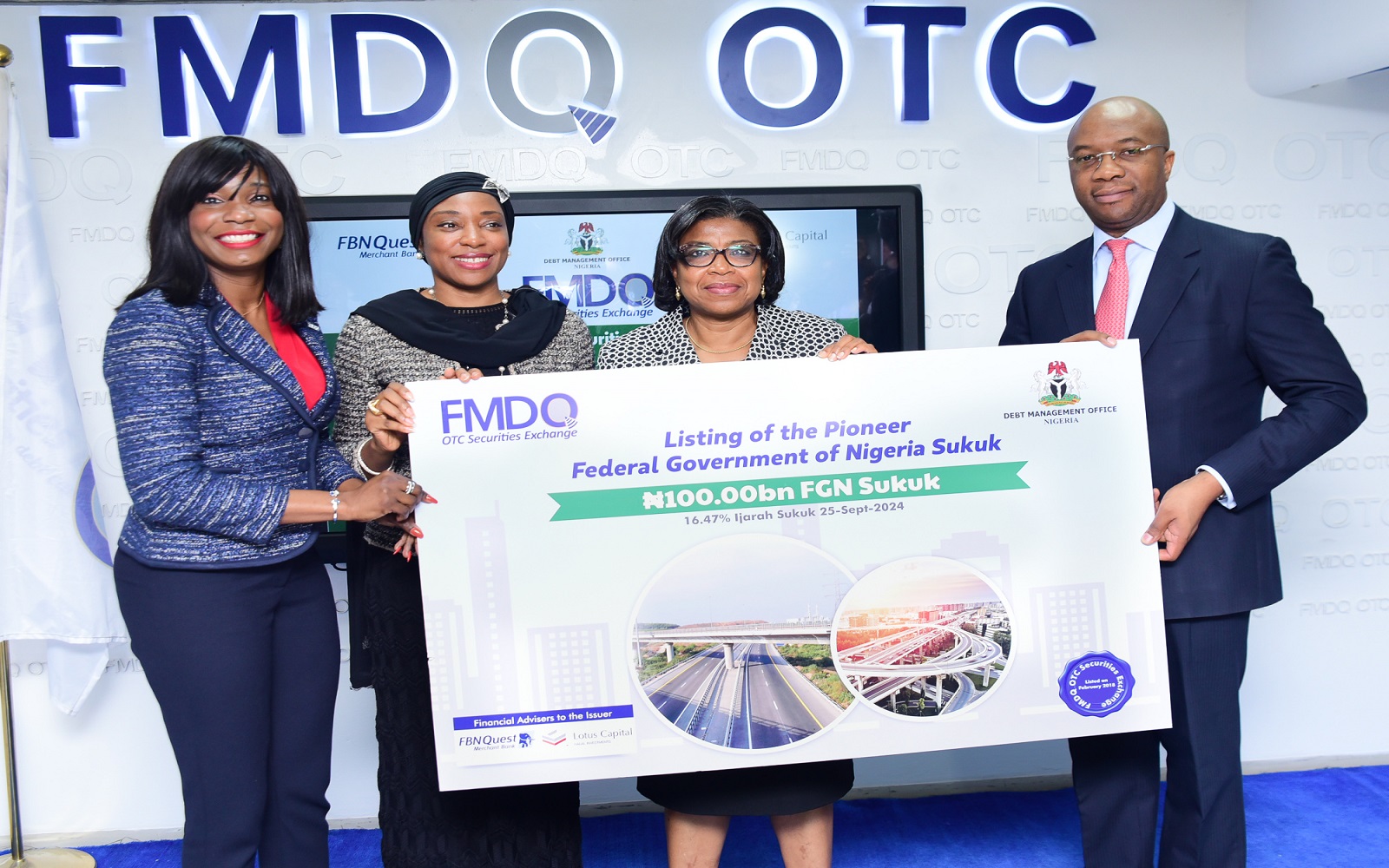 FG lists N100 billion Sukuk Bond on FMDQ OTC