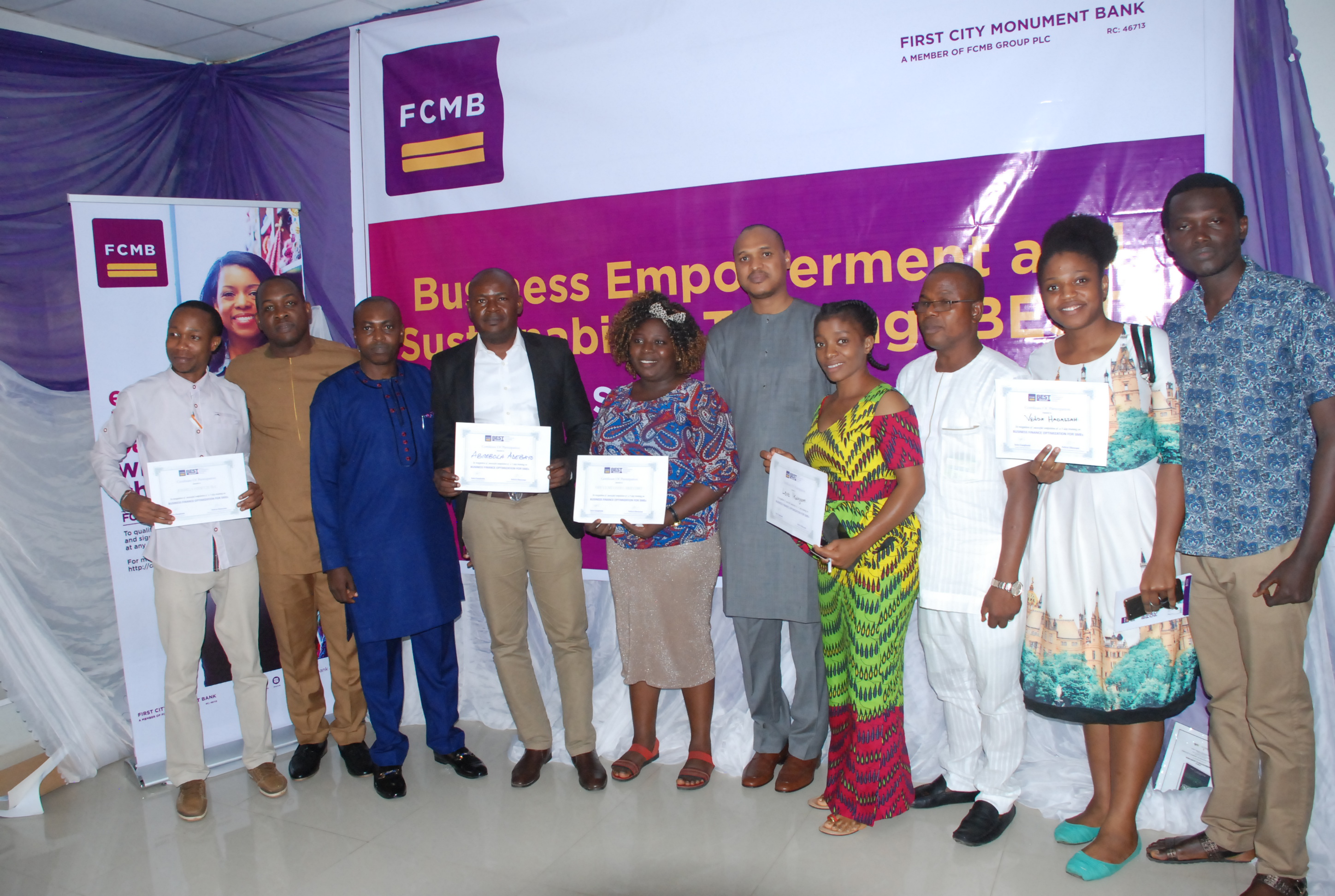 FCMB drives growth, organises business finance training for SMEs in Abuja