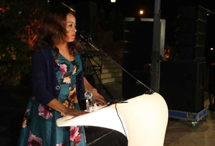 Susan Okoh, Head, Diamond Woman giving her speech after receiving an award for ‘Women’s Market Chapion’on behalf of Diamond Bank Plc at the Global Banking Alliance for Women awards held in Jordan recently.