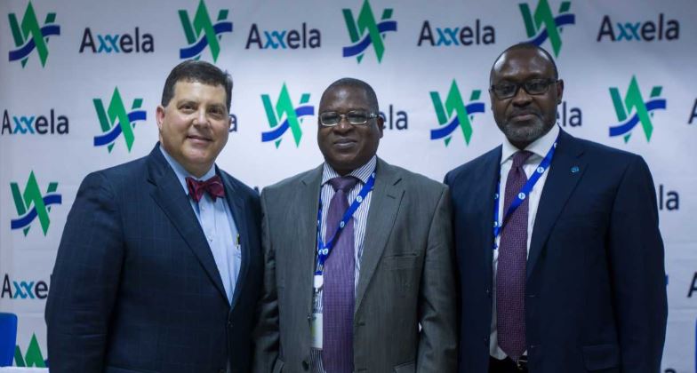 (L-R) Walter Perez, Managing Director, West African Gas Pipeline Company (WAPCo); Debo-K'mba Barandao, Director-General, West African Gas Pipeline Authority (WAGPA); and Bolaji Osunsanya, Chief Executive Officer, Axxela, during the recent signing of a gas transportation agreement between Axxela and WAPCo at the WAPCo Head Office in Accra, Ghana to transport over 15 million standard cubic feet per day (“mmscf/d”) of natural gas via the West African Gas Pipeline (WAGP) to Lome, Togo.