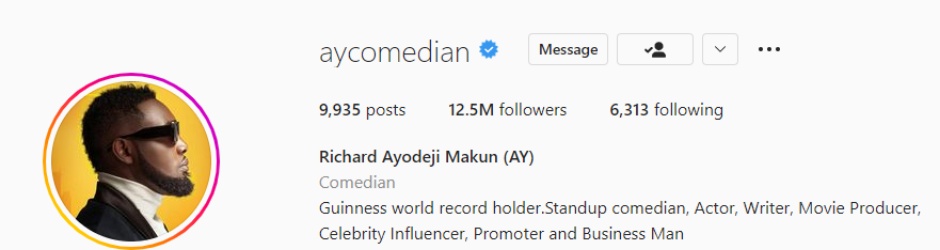 Top 10 most-followed Nigerian comedians on Instagram