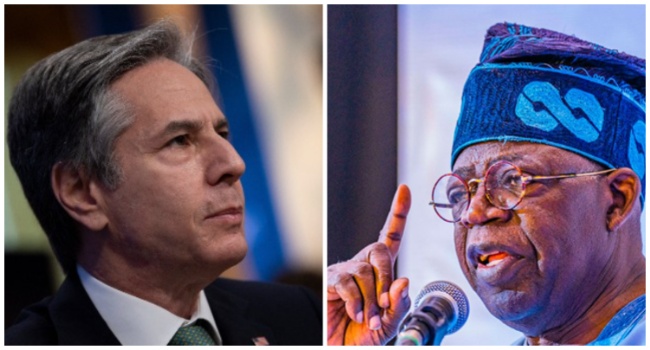 US Secretary of State speaks with Tinubu, promises to strengthen relationship with Nigeria