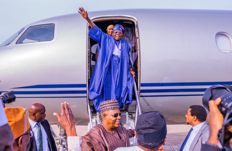 Tinubu Returns To Nigeria After 10 days of Absence
