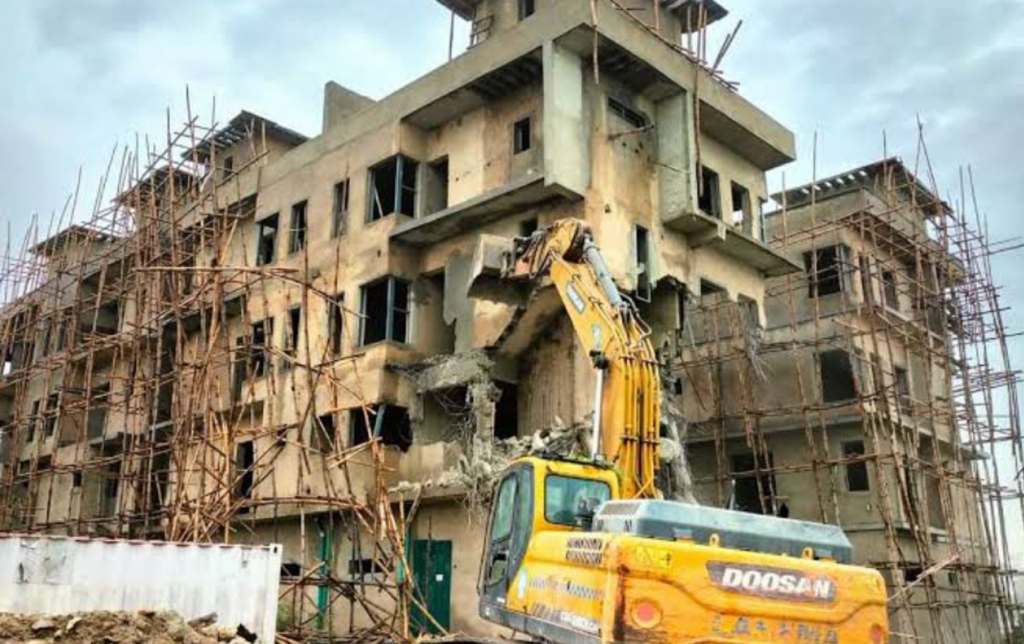 Building Demolition Undertaken By LASBCA To Ensure Public Safety ...