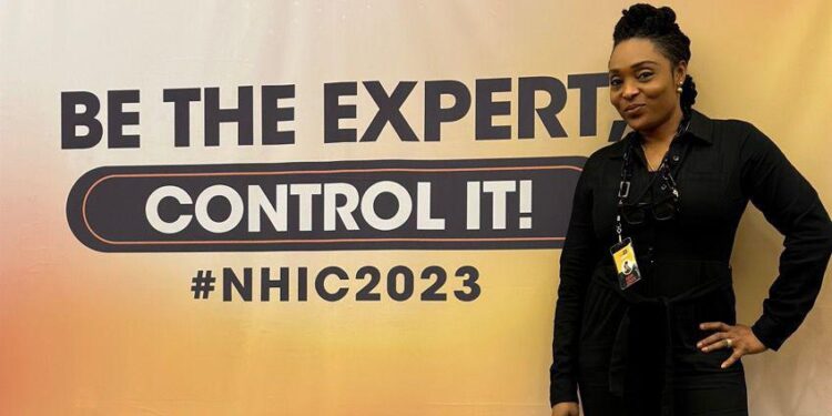 Kemi Lewis shines as guest at the Natural Hair Industry Convention (NHIC) in Maryland, USA