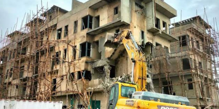 Lagos commences demolition of distressed buildings in Ebute Metta