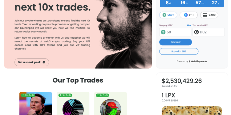 Web3 Platform Launchpad XYZ Surges as ICO Nears Sell out, Boasting High-ROI Trading Signals   