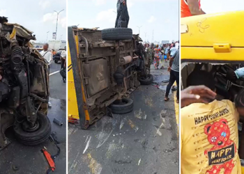 Accident on Third Mainland Bridge as 2 passengers plunge into the Lagoon