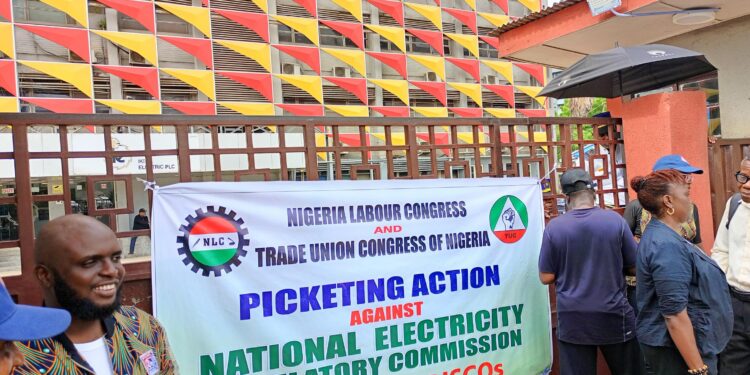 NLC, TUC shut down Ikeja Electric head office, call for reversal of electricity tariff hike 