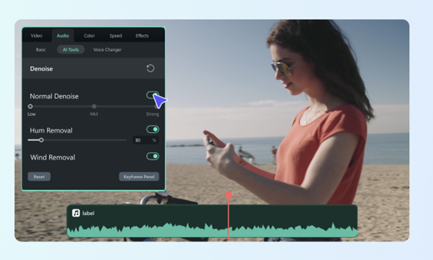 How to Remove Background Noise from YouTube Videos with Filmora AI Audio Denoise