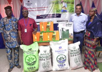 Food security: Dangote cement Ibese donates agricultural inputs to farmers in host communities