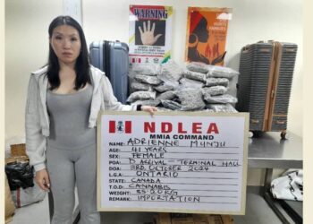 Canadian woman arrested at Lagos airport for smuggling 35kg of synthetic cannabis 