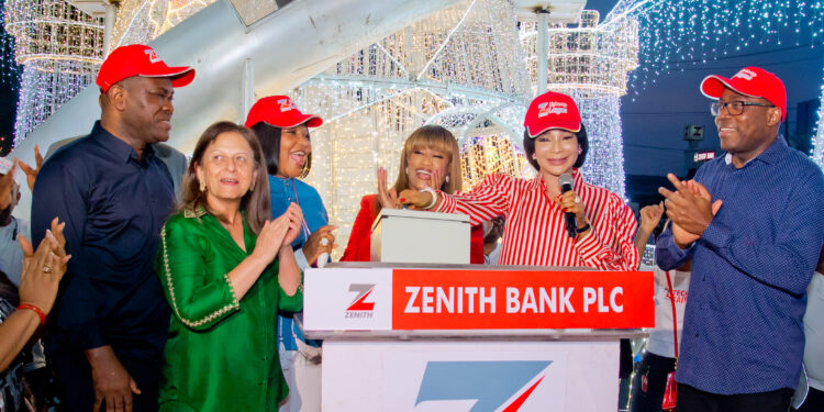 Zenith bank lights up Ajose Adeogun Street, Ushering in the yuletide season