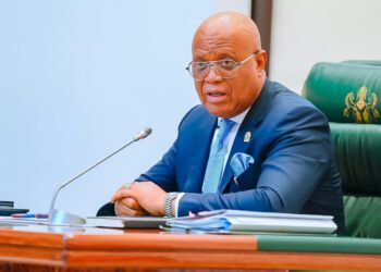 Governor Umo Eno at Akwa Ibom State Executive Council meeting, September 2025