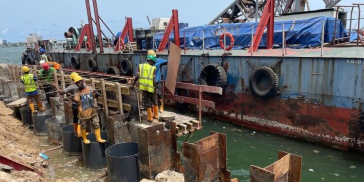 FG shoreline protection project at Lagos Marina reaches 30% completion, expected to last 25 years 