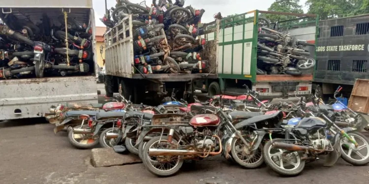 Lagos impounds 668 Okada in one week as mob attacks government officials