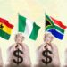 Top 15 African countries with highest no of millionaires’ worth $1M and above in 2025Â