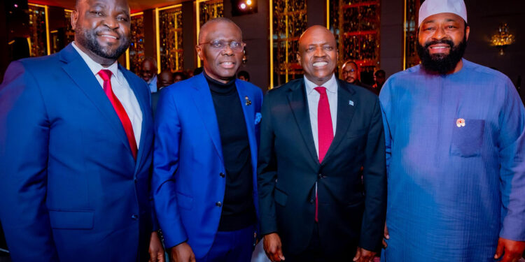 Governor Babajide Sanwo-Olu and some delegates