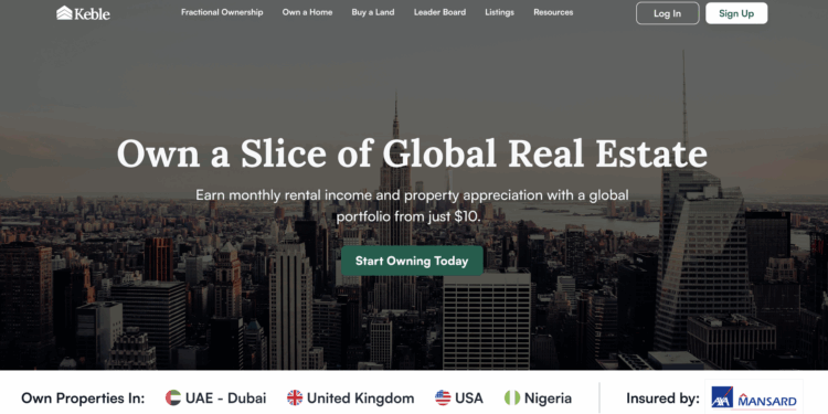 Real estate has long been the preserve of the wealthy, but a Lagos-based proptech startup, Keble, is changing that.