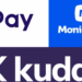 Logos of fintech apps OPay, Moniepoint, and Kuda.