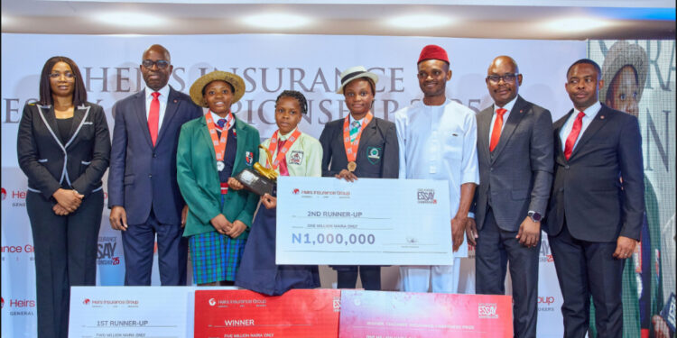 Rhema-Love Abraham, 13-year-old emerges winner of 2025 Heirs Insurance Essay Championship