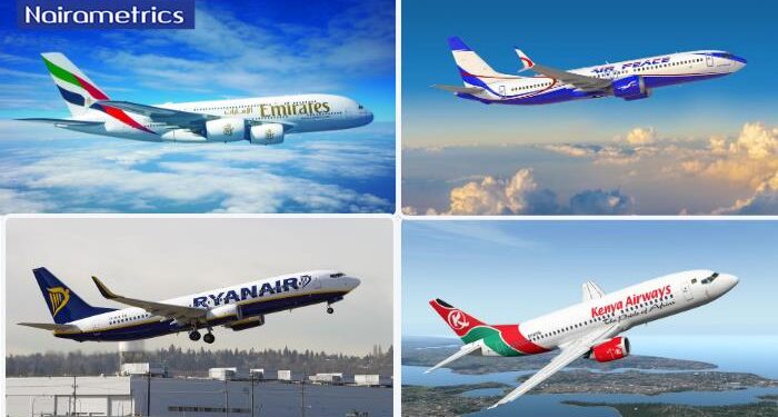Top 10 airlines in Africa by one-way departing seats in October 2025