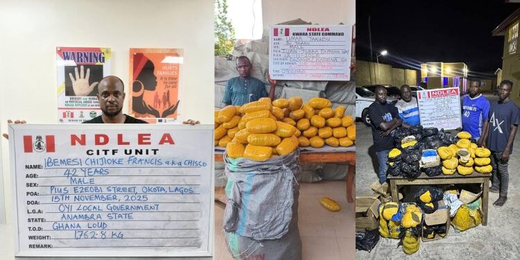 NDLEA nabs hotelier Frank Ibemesi in Lagos, recovers 1,762kg of cannabis