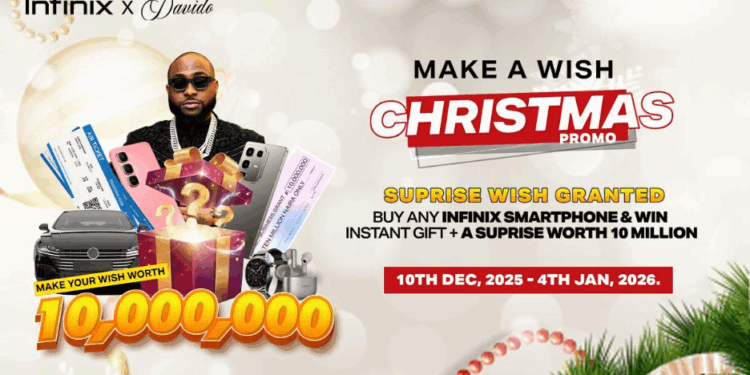Infinix launches exciting “Make A Wish Worth N10 Million” Christmas promo with brand ambassador – Davido