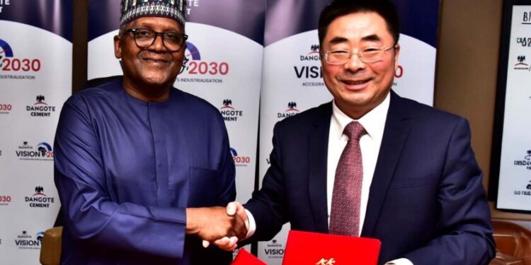 Dangote Cement signs $1bn deal with Sinoma for 12 new plants across Africa 