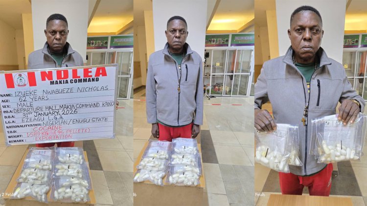 NDLEA arrests Lagos businessman at Kano airport for swallowing 95 wraps of cocaine  