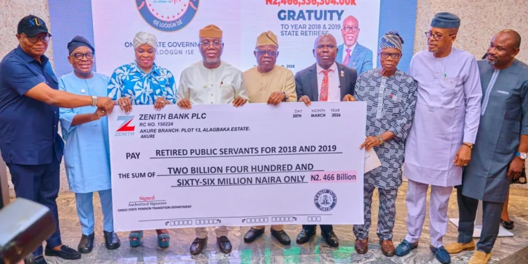 Ondo State disburses N2.4 billion gratuities to 2018–2019 retirees