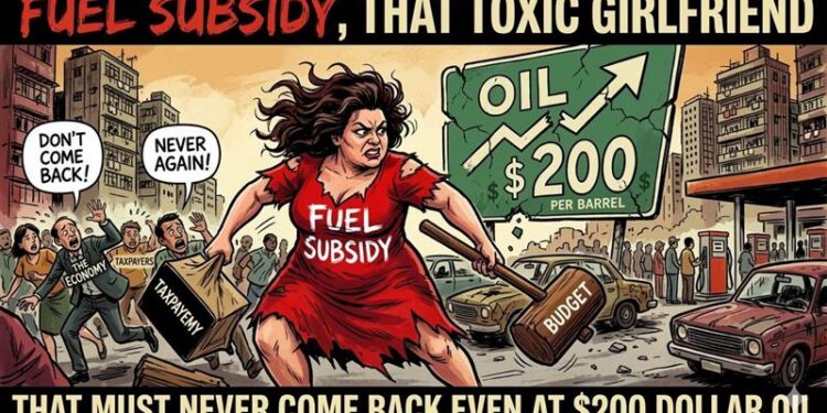 Subsidy, that toxic girlfriend that must never come back even at $200 dollar oil