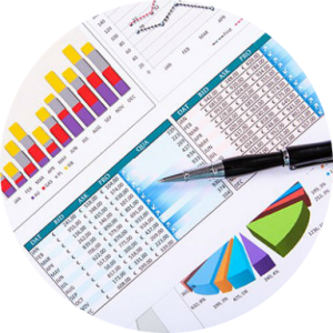 Financial analytics charts